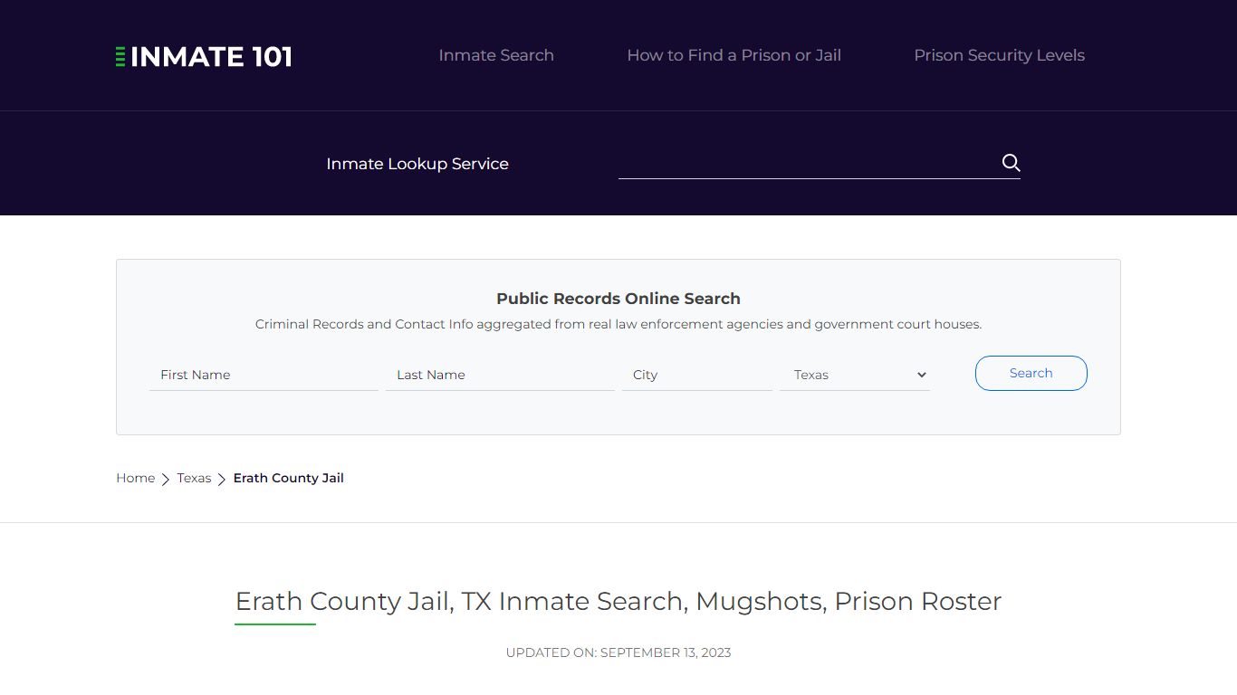 Erath County Jail, TX Inmate Search, Mugshots, Prison Roster